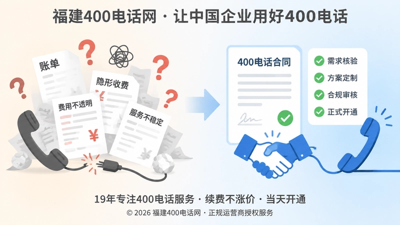 400电话办理风险与规范交付对比插画